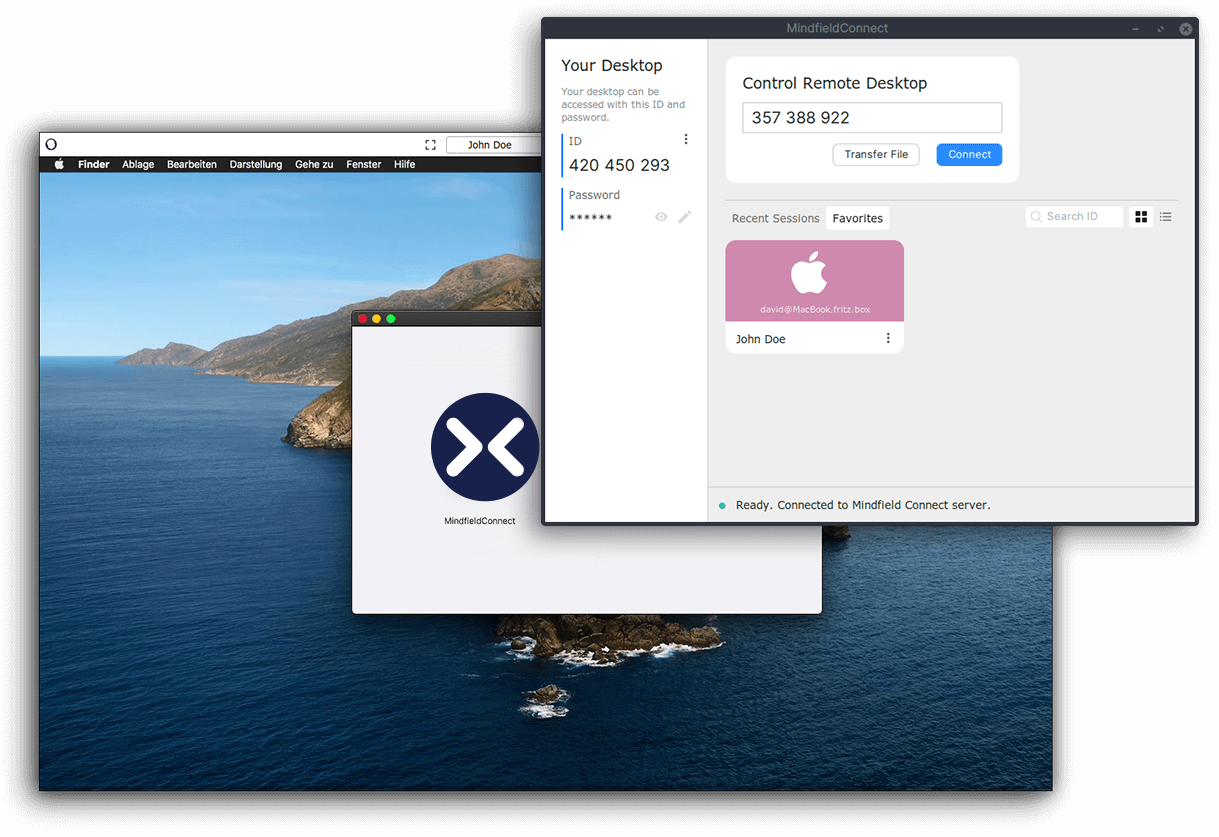 Screenshot of Mindfield Connect